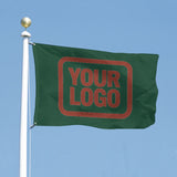 Custom Green Coral Red Flag