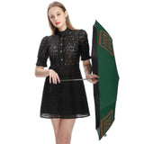 Custom Green Coral Red Automatic Umbrella