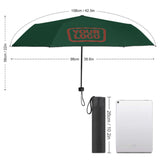 Custom Green Coral Red Automatic Umbrella