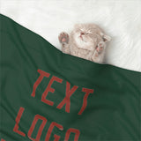 Custom Green Coral Red Pet Blanket