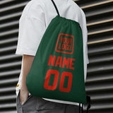 Custom Green Orange Red Drawstring Bag