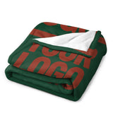 Custom Green Coral Red Blanket