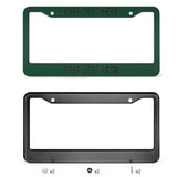 Custom Green Black License Plate Frame