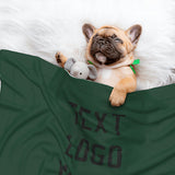 Custom Green Black Pet Blanket