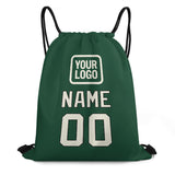 Custom Green Cream Drawstring Bag