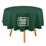 Custom Green Cream Round Table Cloth