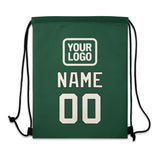 Custom Green Cream Drawstring Bag