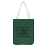 Custom Green Cream Canvas Tote Bag