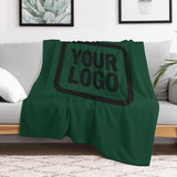 Custom Green Black Blanket