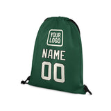 Custom Green Cream Drawstring Bag