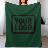 Custom Green Black Blanket