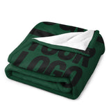 Custom Green Black Blanket