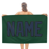 Custom Green Blue Beach Towel