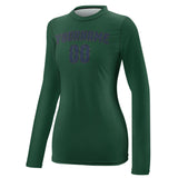 Custom Green Blue Women's Long-Sleeve Shirt