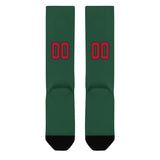 Custom Green Red Knee-High Sock