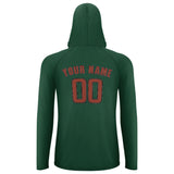 Custom Green Coral Red UV-Hoodie