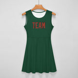 Custom Green Coral Red Cheerleader Dress