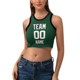 Custom Green White Sleeveless Tank Top