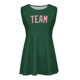 Custom Green Light Pink Cheerleader Dress