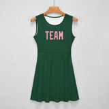 Custom Green Light Pink Cheerleader Dress