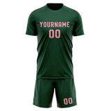 Custom Green Light Pink Soccer Jersey