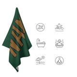 Custom Green Khaki Beach Towel