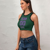 Custom Green Light Purple Sleeveless Tank Top