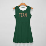 Custom Green Light Khaki Cheerleader Dress