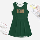Custom Green Light Khaki Cheerleader Dress