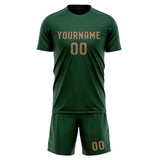 Custom Green Light Khaki Soccer Jersey