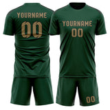 Custom Green Light Khaki Soccer Jersey