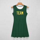 Custom Green Light Yellow Cheerleader Dress