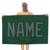 Custom Green Blue Green Beach Towel