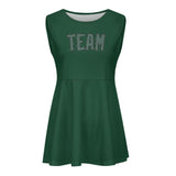 Custom Green Blue Green Cheerleader Dress