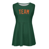 Custom Green Orange Cheerleader Dress