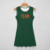 Custom Green Orange Cheerleader Dress