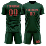 Custom Green Copper Rose Soccer Jersey