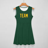 Custom Green Gold Cheerleader Dress