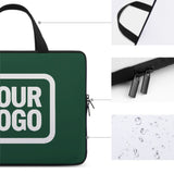 Custom Green White Laptop Bag