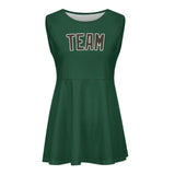 Custom Green Brown Cheerleader Dress