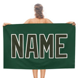 Custom Green Olive Beach Towel