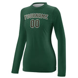 Custom Green Olive Women's Long-Sleeve Shirt
