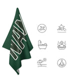 Custom Green Dark Green Beach Towel