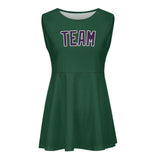 Custom Green Purple Cheerleader Dress