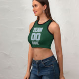 Custom Green Light Blue Sleeveless Tank Top