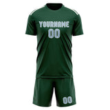 Custom Green Light Blue Soccer Jersey