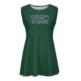 Custom Green Blue Cheerleader Dress