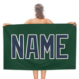 Custom Green Blue Beach Towel