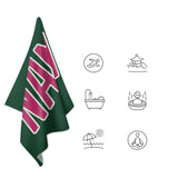 Custom Green Pink Beach Towel