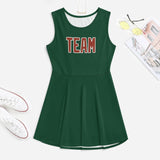 Custom Green Coral Red Cheerleader Dress